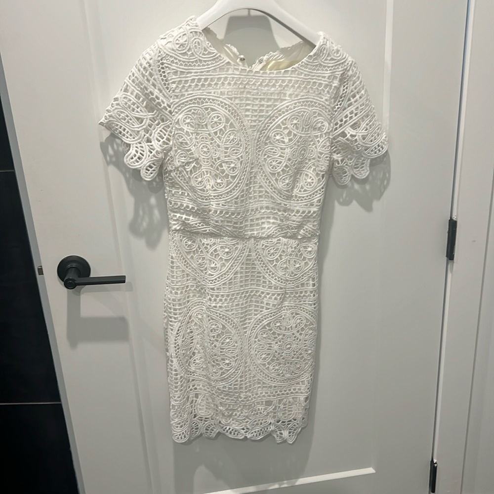 JOA white embroidery dress
